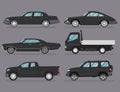 Car Type and Model Objects icons Set .